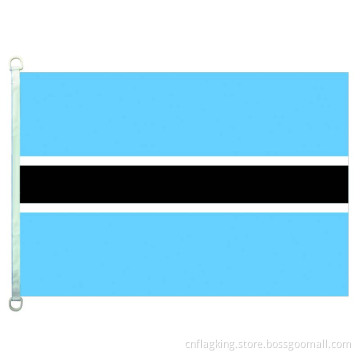 Botswana national flag 100% polyster 90*150CM Botswana banner